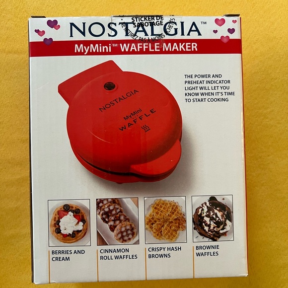 Nostalgia 5” MyMini Waffle Maker - Picture 2 of 2